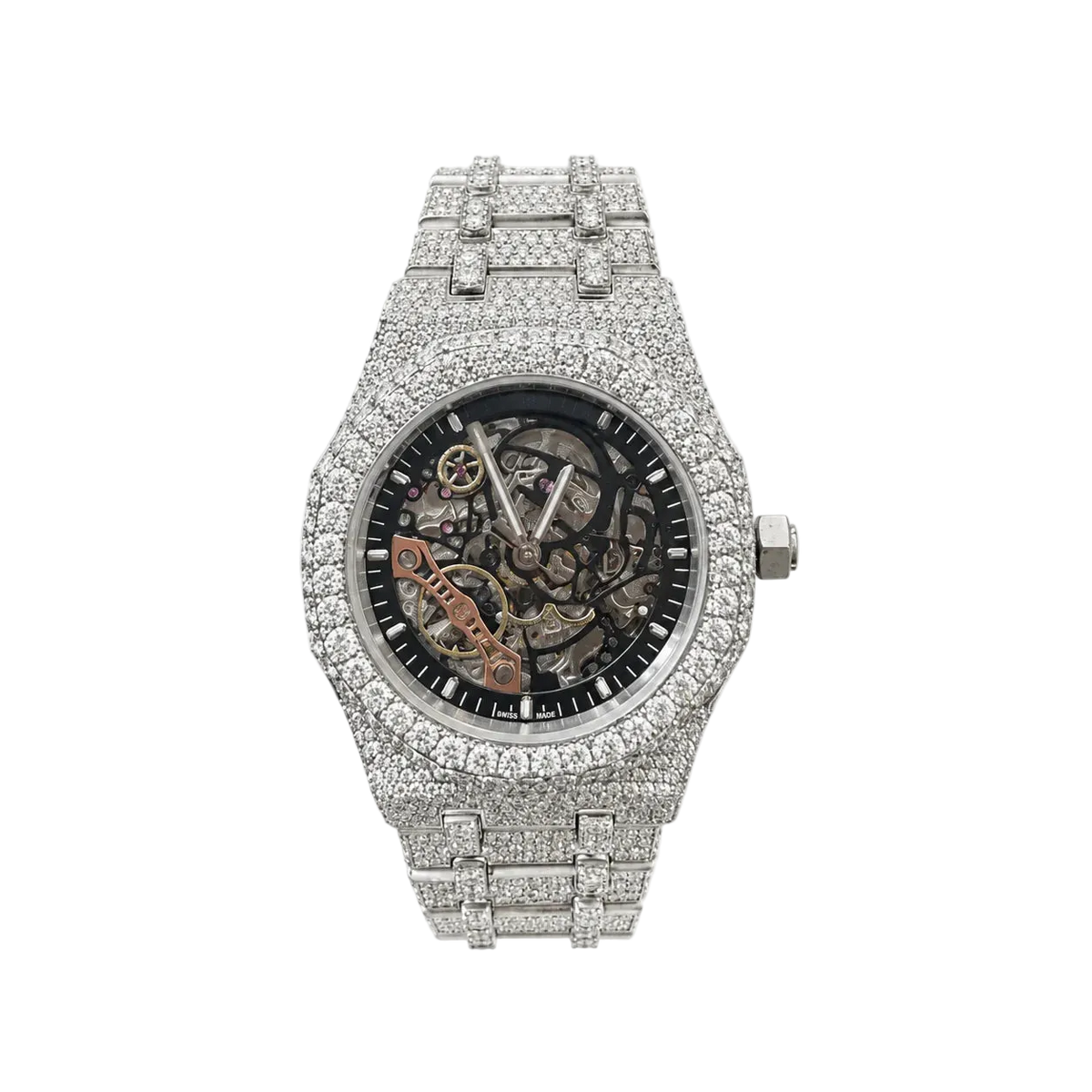 Moissanite Skeleton Watch