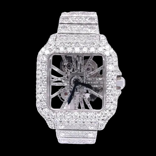 Moissanite Skeleton Watch